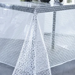 Nappe Rectangle Zilis Translucide Blanc