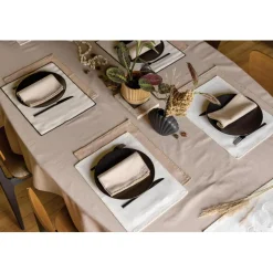 Nappe recyclée Delia Naturel 170 x 250