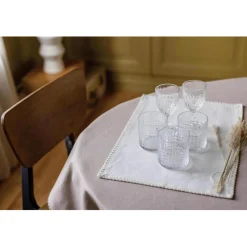 Nappe recyclée Delia Naturel 170 x 250