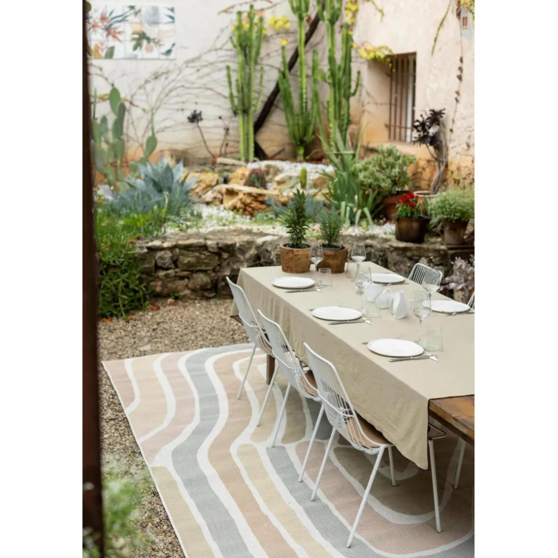 Nappe recyclée Grace Camel