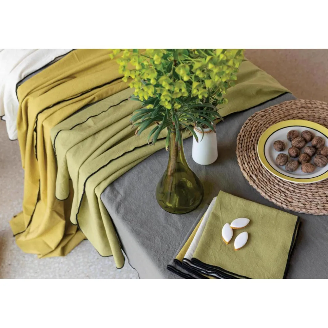 Nappe recyclée Grace Kaki