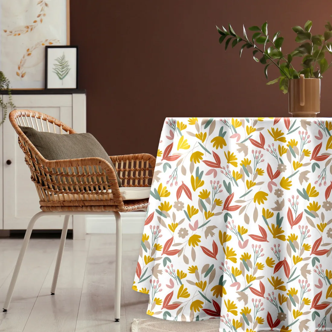 Nappe ronde 140 cm AVA TOILE CIREE Multicolore