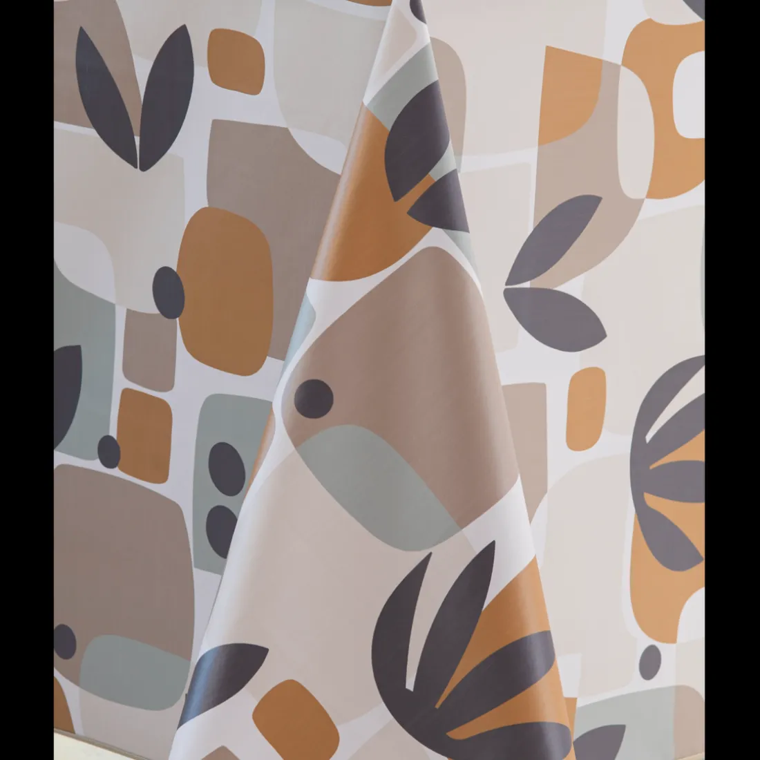 Nappe ronde 140 cm COLORBLOCK TOILE CIREE Multicolore