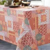 Nappe ronde 140 cm TOILE CIREE Orange