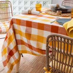 Nappe ronde AFRIOL orange terracotta D150