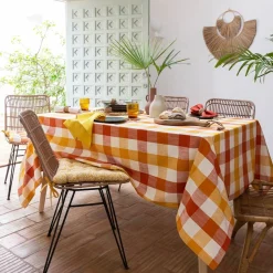 Nappe ronde AFRIOL orange terracotta D150