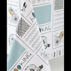 Nappe Ronde Enjoy Cooking Toile Ciree Bleu 140 cm