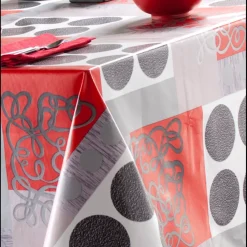 Nappe ronde FLAG, TOILE CIREE Gris