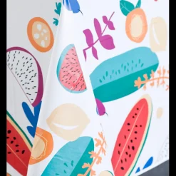 Nappe Ronde Fruitella Toile Ciree Multicolore