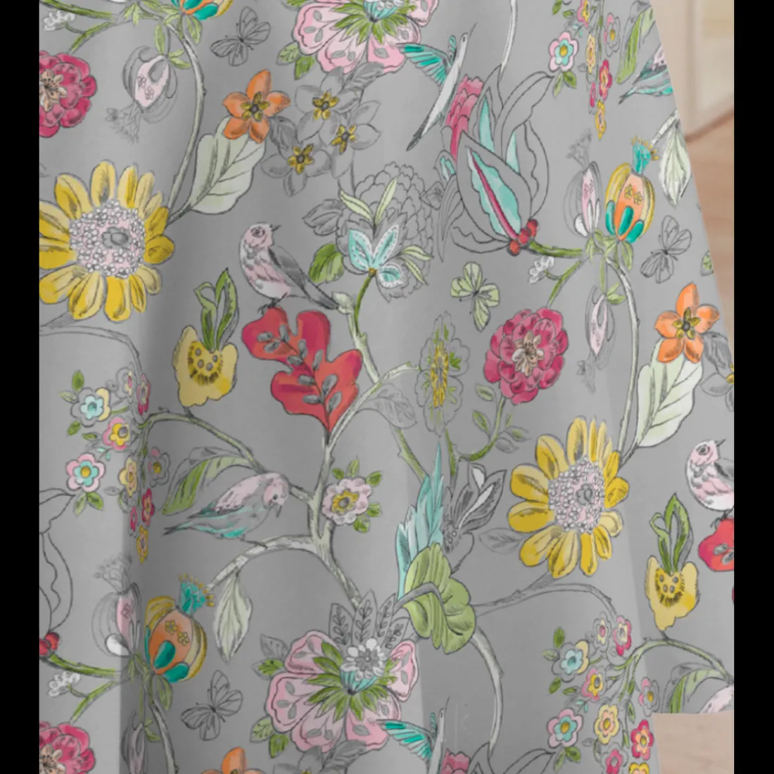 Nappe Ronde Paradisiaque Toile Ciree Multicolore