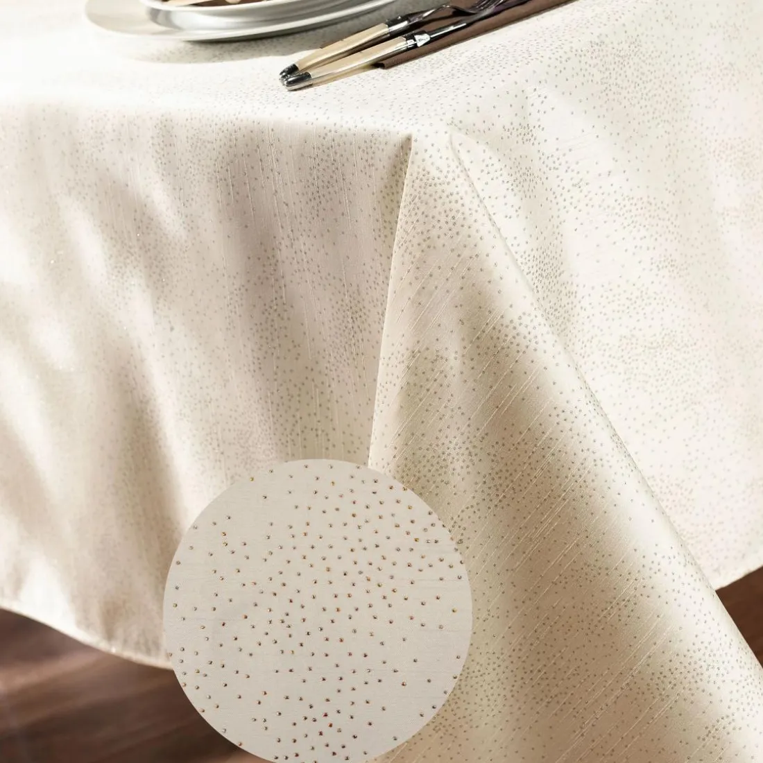 Nappe ronde STRASSNAP D150 ivoire