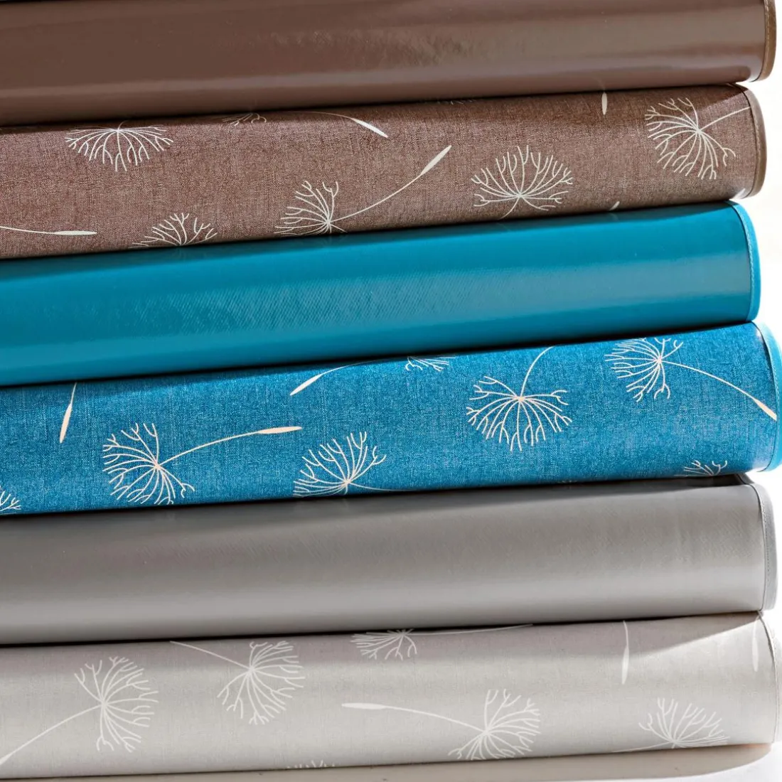 Nappe toile cirée MUZIKA ø gris perle