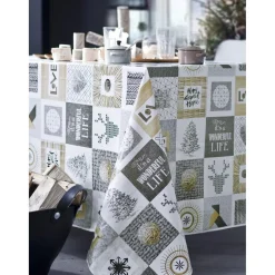Nappe toile cirée WONDERFUL LIFE Gris