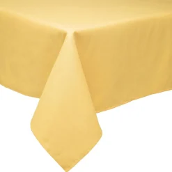 Nappe unie en coton, traitée Teflon, Made in France, CAMBRAI , Jaune