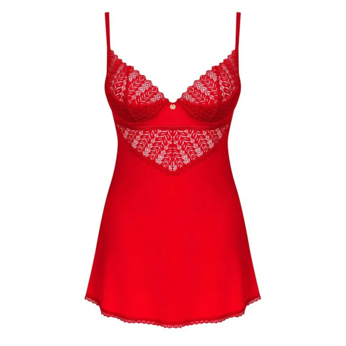 Nuisette babydoll et string rouge