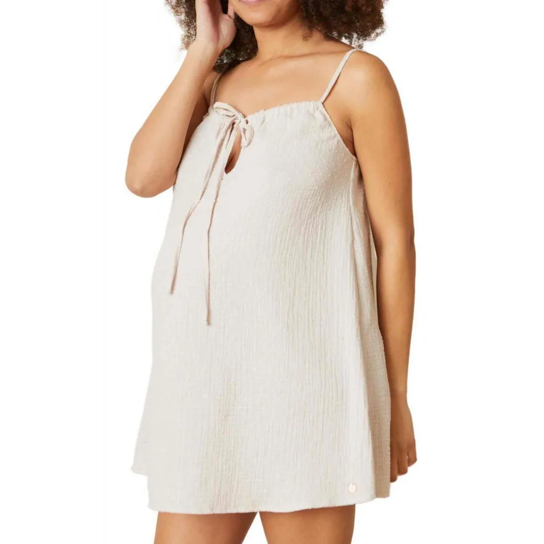 Nuisette de grossesse et d'allaitement - Beige - Cache Cœur Lingerie en coton bio