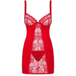 Nuisette dentelle rouge
