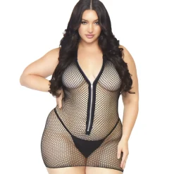 Nuisette Sexy Noire Leg Avenue en nylon