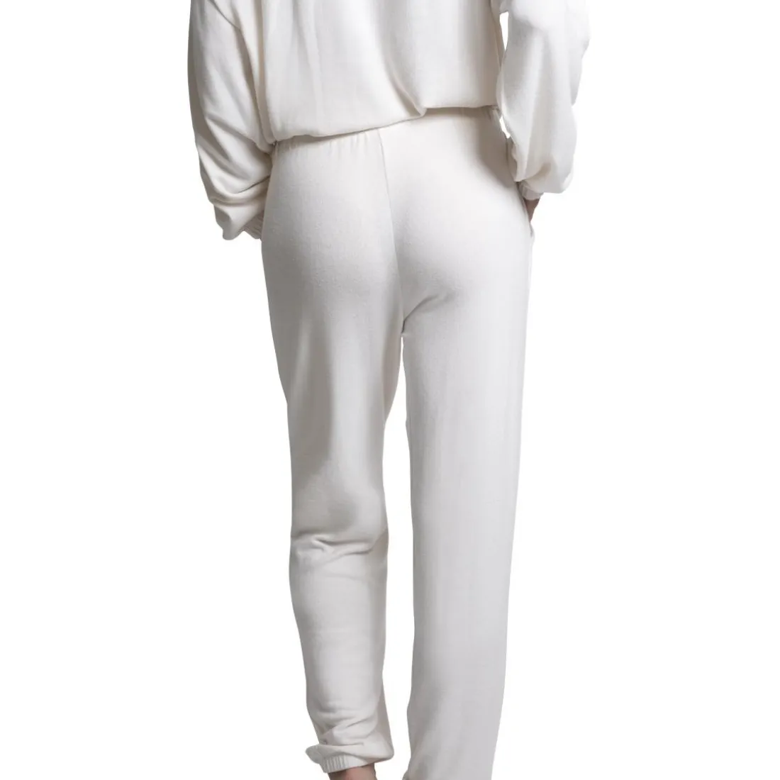 Ocea pantalon fluide coupe droite blanc en viscose