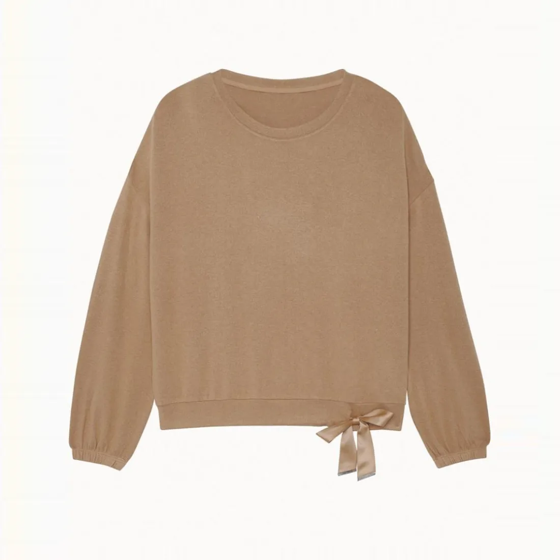 Ocea t-shirt manches longues marron en viscose