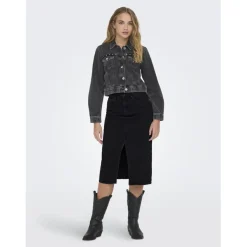 Onlbianca Midi Skirt Dnm Rea Noos en coton Quin