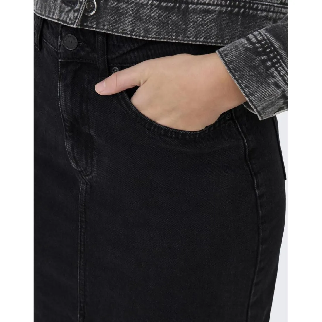 Onlbianca Midi Skirt Dnm Rea Noos en coton Quin