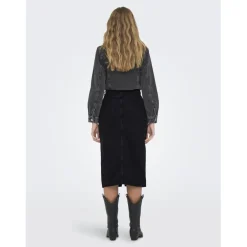 Onlbianca Midi Skirt Dnm Rea Noos en coton Quin