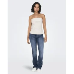 Onlblush Mid Flared Dnm Tai305 Noos bleu denim en coton Élise Nell