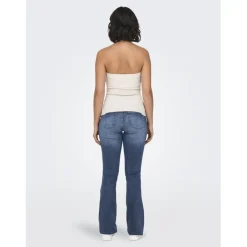 Onlblush Mid Flared Dnm Tai305 Noos bleu denim en coton Élise Nell
