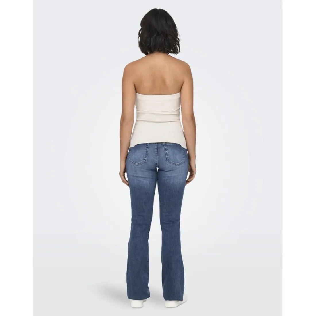 Onlblush Mid Flared Dnm Tai305 Noos bleu denim en coton Élise Nell