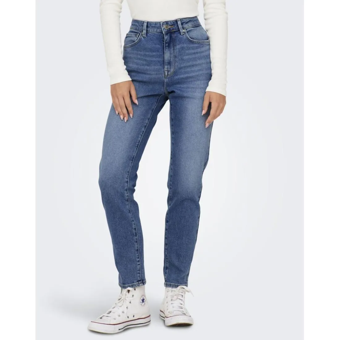 Onlemily Stretch Hw St Ak Dnm Cro571Noos bleu denim en coton Mila
