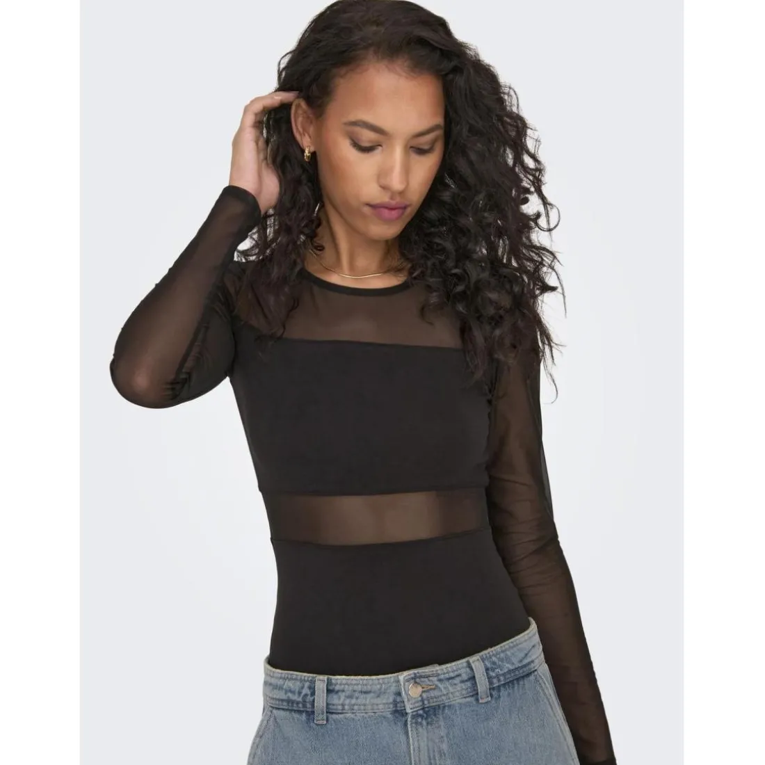Onlesther L/S Mesh Bodystocking Jrs Noos noir en coton Clio
