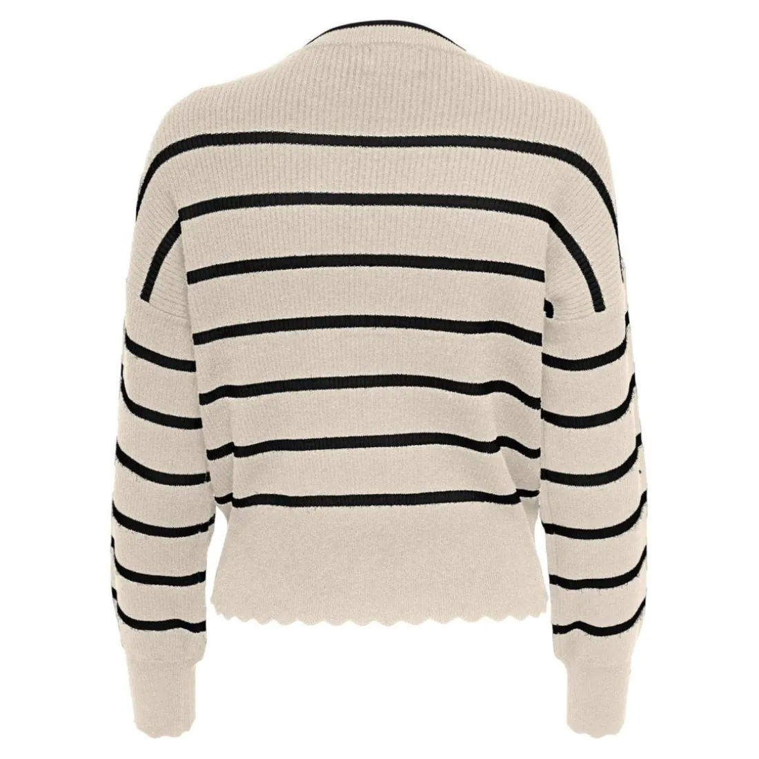 Onlibi Ls O-Neck Noos Knt blanc;gris en viscose Xena