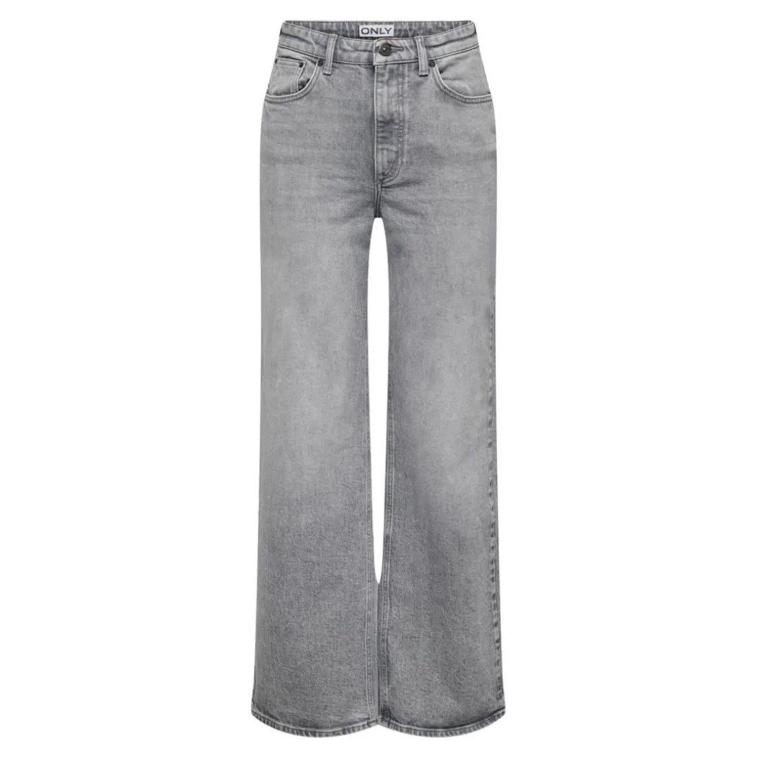 Onljuicy Hw Wide Leg Rea707 Dnm Noos gris en coton Lola