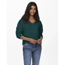Onlrica Life L/S V-Neck Pullo Knt Noos bleu océan ( nappa - pantone 293c ) Ruth