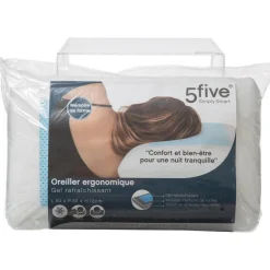 Oreiller mémoire de forme gel 50x30 cm
