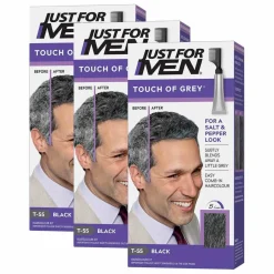 PACK 3 COLORATIONS CHEVEUX - Gris Noir-Just For Men