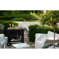 Pack Desserte de jardin REVA avec Housse Barbecue et Plancha Rectangulaire