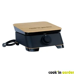 Pack Plancha électrique DUNE avec Housse pour barbecue et plancha, Kit pour cuisson plancha