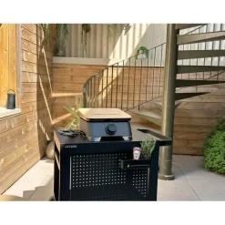 Pack Plancha électrique DUNE avec Housse pour barbecue et plancha, Kit pour cuisson plancha