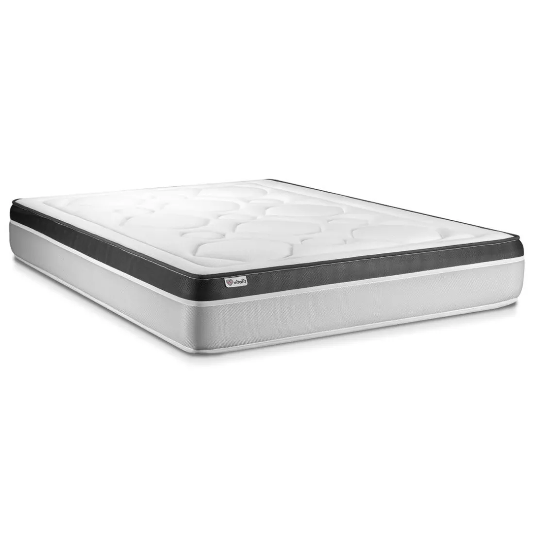Pack prêt a dormir VITAL ERGO sommier Kit gris
