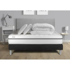 Pack prêt a dormir VITAL SPA sommier Kit noir