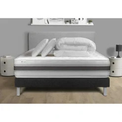 Pack prêt a dormir VITALMEMO BACK sommier Kit noir