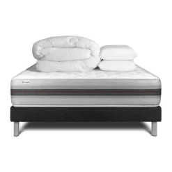 Pack prêt a dormir VITALMEMO BACK sommier Kit noir