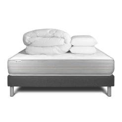 Pack prêt a dormir VITALMEMO sommier Kit gris