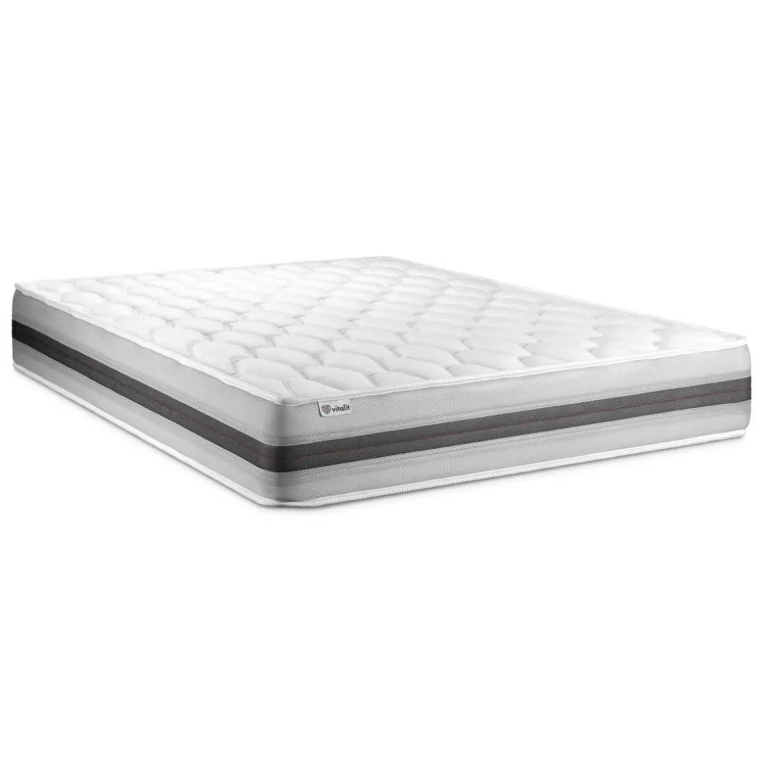 Pack prêt a dormir VITALSPRING RECOVER sommier Kit gris Foncé