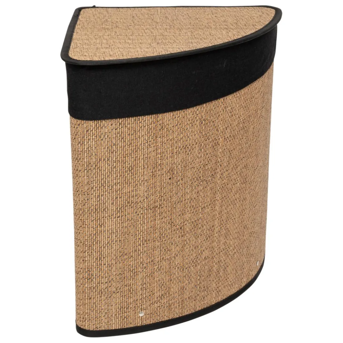 Panier à linge d'angle en bambou 48L