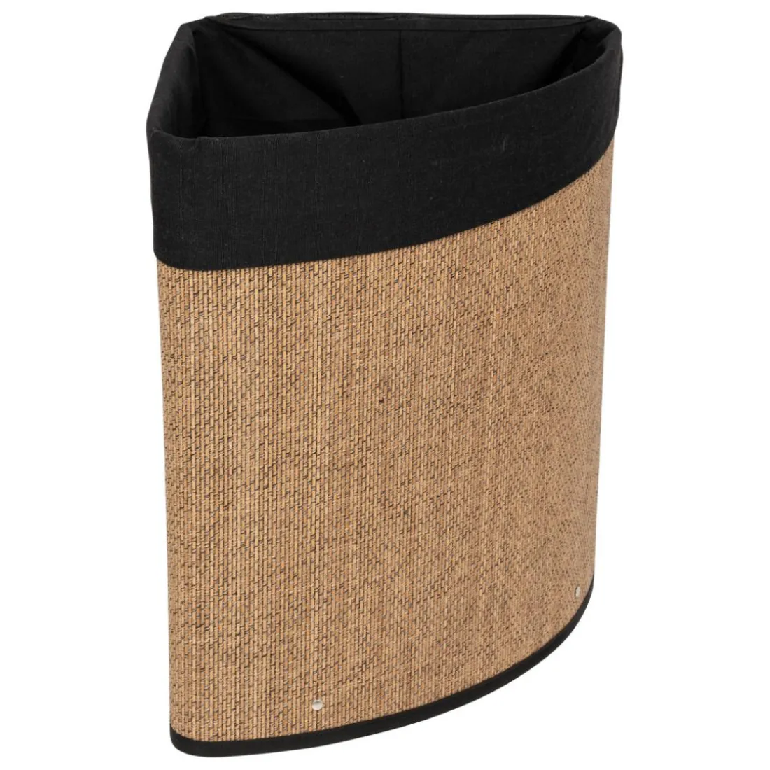 Panier à linge d'angle en bambou 48L