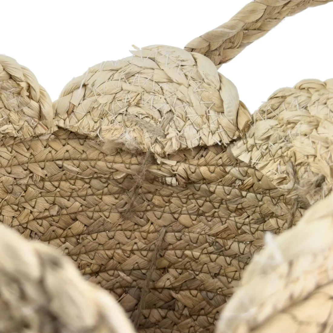 Panier rond tressé en fibre végétale SIJOLI