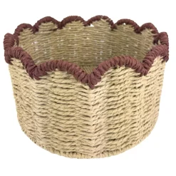 Panièr ronde en raphia tresse SAMSON CORBEILLE